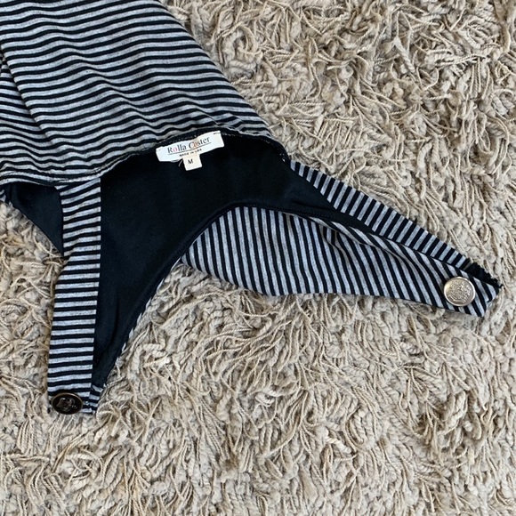 Sundress Striped Black & Gray Metal Buttons - Picture 3 of 8